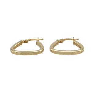 Add a modern and geometric touch to your jewellery collection with these pre-owned 9ct yellow gold triangle-shaped creole earrings.

Design: A sleek and contemporary design featuring triangle-shaped creole hoops, offering a unique and stylish look.
Material: Made from 9-carat yellow gold, providing a warm, polished finish that enhances the bold, geometric shape.
Size & Weight: Weighing 1.60 grams, these earrings offer a lightweight yet striking addition to your collection.