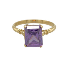 Load image into Gallery viewer, 18ct Gold &amp; Amethyst Set Dress Ring
