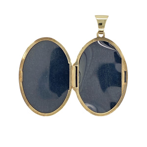 9ct Gold Floral Patterned Oval Locket