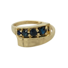 Load image into Gallery viewer, 9ct Gold &amp; Sapphire Set Crossover Ring
