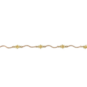 9ct Welsh Gold 7" Daffodil Bracelet