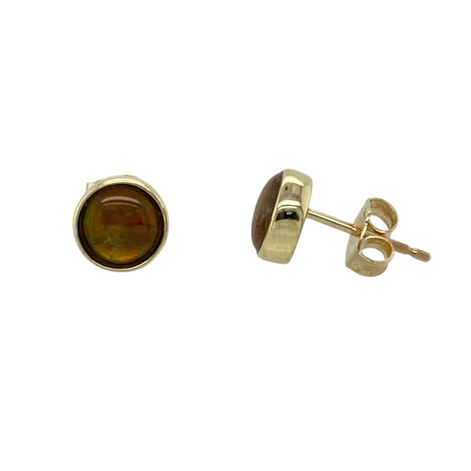 9ct Gold Multi Coloured Round Stud Earrings