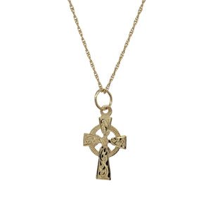 9ct Gold Celtic Cross 18" Necklace