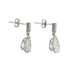 Add timeless sparkle and elegance to your jewellery collection with these pre-owned 9ct white gold teardrop drop earrings, featuring:

Design: A classic teardrop silhouette, each earring set with a sparkling cubic zirconia for a refined and graceful look.
Material: 9-carat white gold, offering a cool, polished finish that enhances the brilliance of the stones.
Gemstone Detail: Each earring features a 10mm by 7mm cubic zirconia in a faceted teardrop cut, designed to catch the light beautifully.
