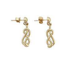 Load image into Gallery viewer, 9ct Gold Celtic Swirl Style Drop Earrings
