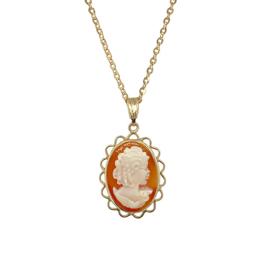 9ct Gold & Cameo 16" Necklace