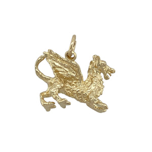 9ct Gold Welsh Dragon Pendant