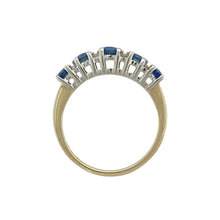 Load image into Gallery viewer, 9ct Gold Diamond &amp; Sapphire Set Band Ring
