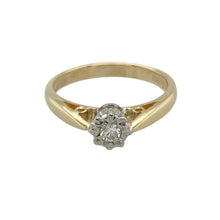 Load image into Gallery viewer, 9ct Gold &amp; Diamond Set Solitaire Ring
