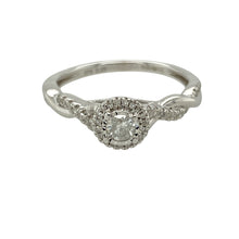 Load image into Gallery viewer, 9ct White Gold &amp; Diamond Set Halo Ring
