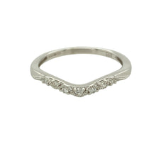 Load image into Gallery viewer, 9ct White Gold &amp; Diamond Set Wishbone Ring

