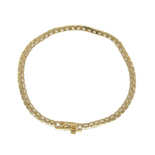 Load image into Gallery viewer, 9ct Gold &amp; Cubic Zirconia Set 8&quot; Tennis Bracelet
