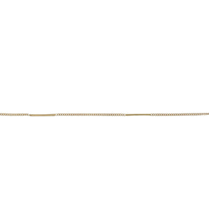 9ct Gold 7" Bar Curb Bracelet