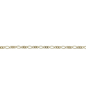 9ct Gold 7.5" Figaro Style Bracelet