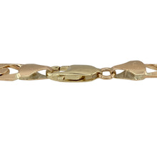 Load image into Gallery viewer, Make a strong style statement with this pre-owned 9ct yellow gold curb bracelet, offering classic appeal and substantial presence, featuring:

Design: An 8.5-inch curb link bracelet, showcasing the timeless flat-link style that lies comfortably on the wrist while delivering a bold, polished look.
Material: Made from 9-carat yellow gold, with a smooth finish that enhances the bracelet’s sleek and enduring design.

