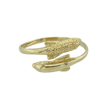 Load image into Gallery viewer, 14ct Gold Wrap Around Dolphin Ring

