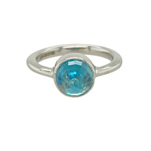Load image into Gallery viewer, 9ct White Gold &amp; Blue Stone Set Dress Ring
