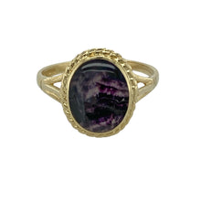 Load image into Gallery viewer, 9ct Gold &amp; Blue John Oval Cabochon Set Ring
