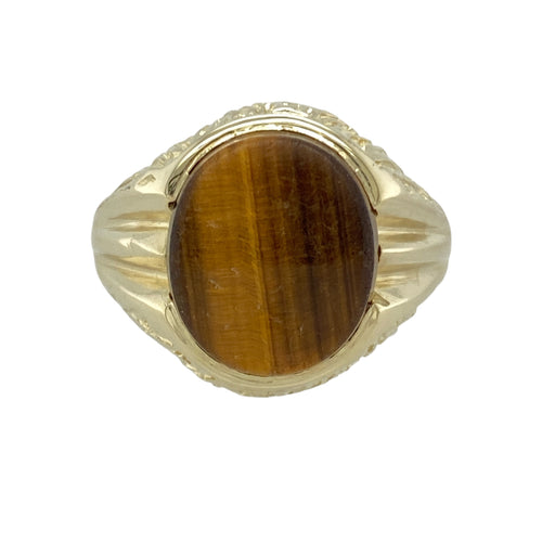 9ct Gold & Tiger's Eye Signet Ring