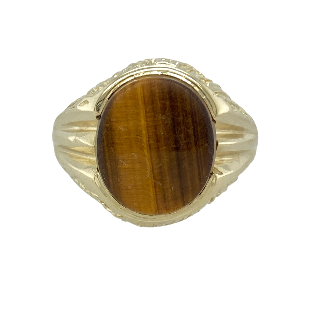 9ct Gold & Tiger's Eye Signet Ring
