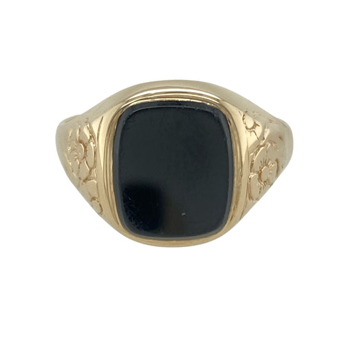9ct Gold & Onyx Set Signet Ring