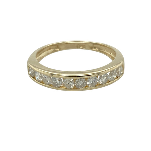 9ct Gold & Diamond Set Band Ring