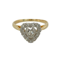 Load image into Gallery viewer, 18ct Gold &amp; Diamond Set Heart Ring
