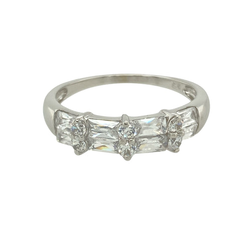 9ct White Gold & Cubic Zirconia Set Band Ring