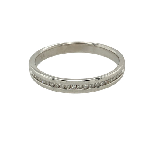 18ct White Gold & Diamond Set Band Ring