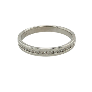 18ct White Gold & Diamond Set Band Ring