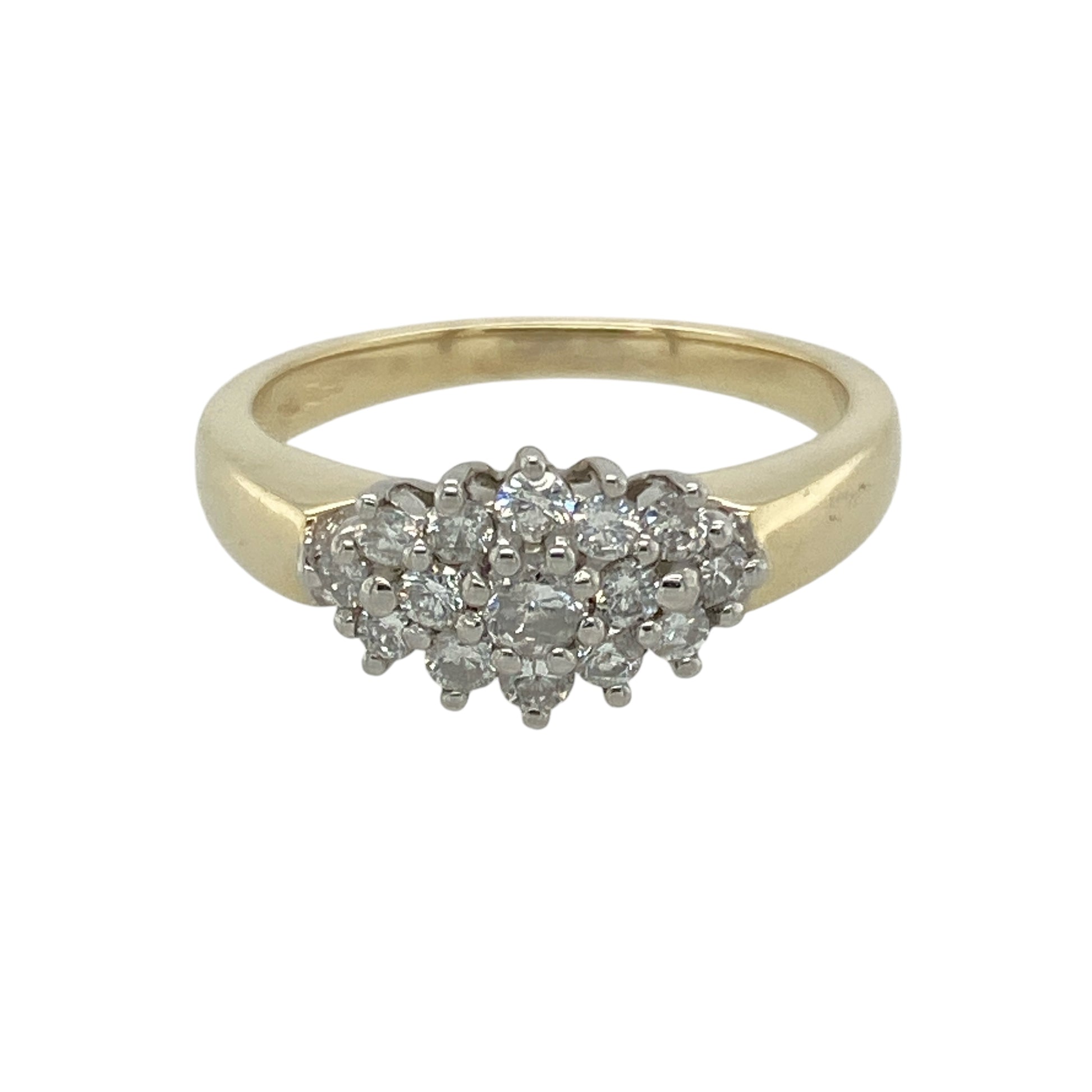 9ct Gold & Diamond Set Cluster Ring