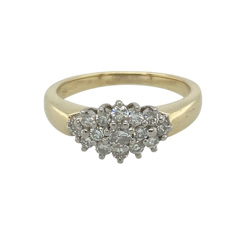 9ct Gold & Diamond Set Cluster Ring
