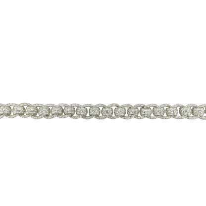 New 925 Silver 8.5" Patterned Rollerball Bracelet