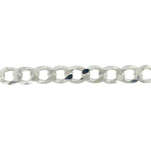 New 925 Silver 9.5" Curb Bracelet