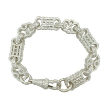 Load image into Gallery viewer, New 925 Silver 9&quot; Patterned Gypsy Style Fancy Link Bracelet
