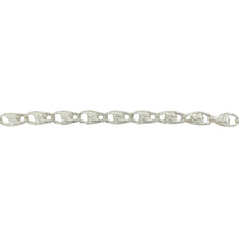 Load image into Gallery viewer, New 925 Silver 8&quot; Patterned Tulip Style Link Bracelet
