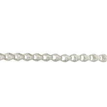 Load image into Gallery viewer, New 925 Silver 9&quot; Patterned Tulip Style Link Bracelet
