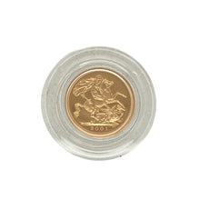 Load image into Gallery viewer, 2001 22ct Gold Half Sovereign Coin
