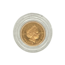 Load image into Gallery viewer, Celebrate a piece of British heritage with this 1998 22ct gold Half Sovereign, featuring Queen Elizabeth II on the obverse and the classic George and the Dragon design on the reverse—a timeless symbol of strength and tradition.

Coin Details: The obverse features the portrait of Queen Elizabeth II, finely detailed and struck to the Royal Mint’s high standards.
Reverse: Displays the iconic George and the Dragon design by Benedetto Pistrucci, a hallmark of British coinage since 1817.

