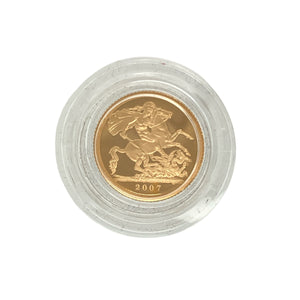 2007 22ct Gold Half Sovereign Coin