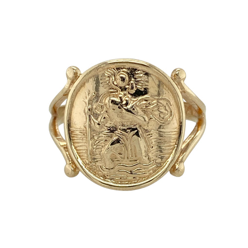 9ct Gold St Christopher Ring