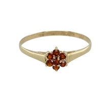 Load image into Gallery viewer, 9ct Gold &amp; Garnet Set Flower Cluster Ring
