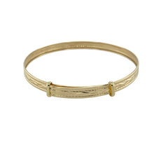 Load image into Gallery viewer, 9ct Gold Patterned Children&#39;s Expanding Bangle
