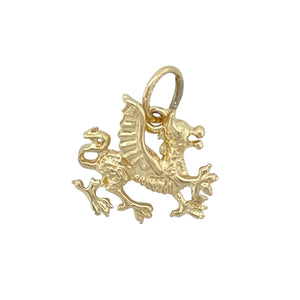 9ct Gold 3D Welsh Dragon Pendant
