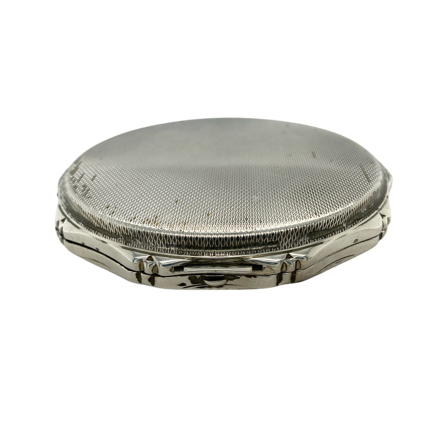 925 Silver Patterned Compact Mirror
