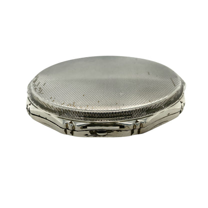 925 Silver Patterned Compact Mirror