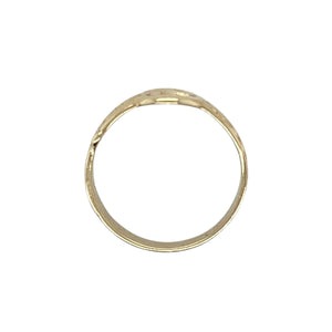 9ct Gold Patterned Children's Buckle Ring