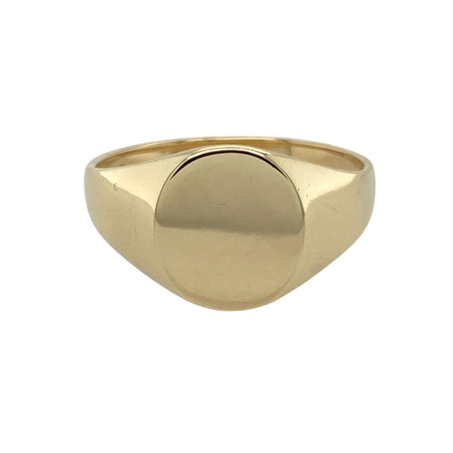 9ct Gold Plain Oval Signet Ring