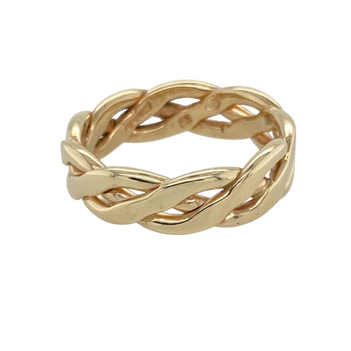 9ct Welsh Gold Celtic Weave Band Ring