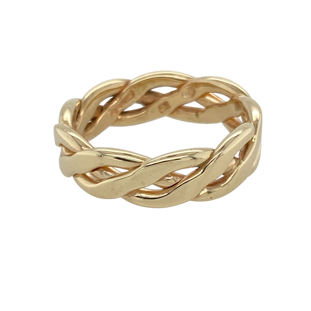 9ct Welsh Gold Celtic Weave Band Ring